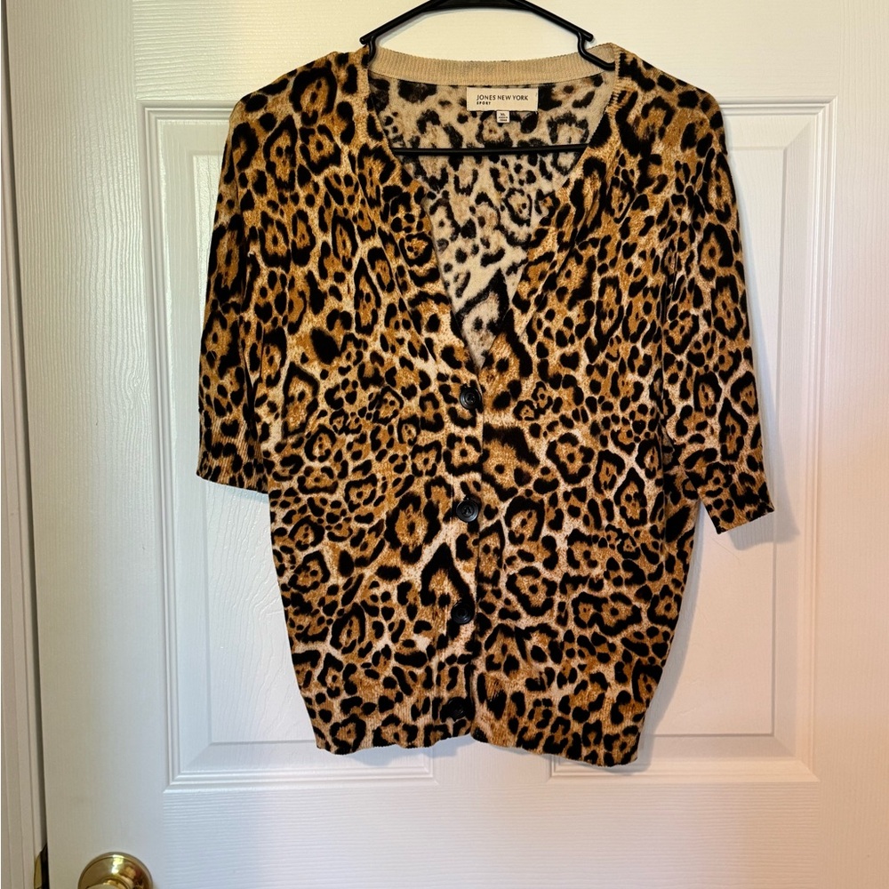 XL LEOPARD JONES NEW YORK SPORT SWEATER! - Picture 1 of 4